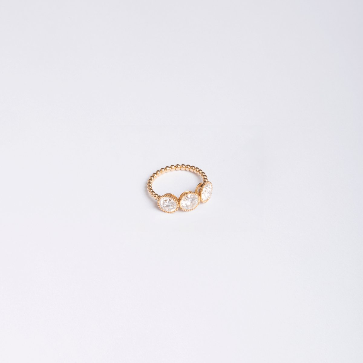 Bague Trilogie en or jaune et en diamants - Castafiore