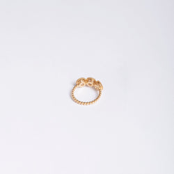 Bague Trilogie en or jaune et en diamants - Castafiore