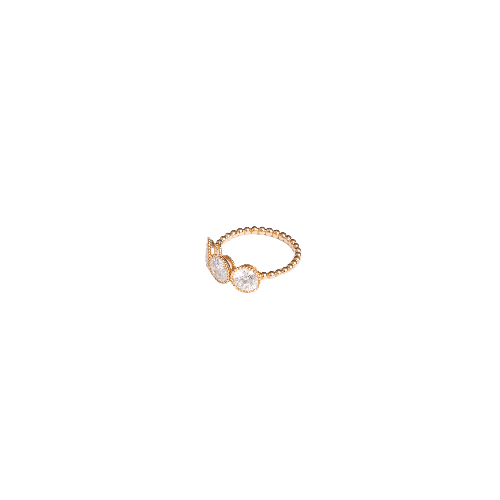 Bague Trilogie en or jaune et en diamants - Castafiore