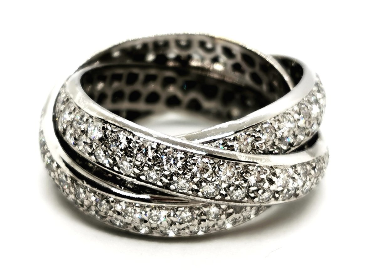 Bague Trilogie Or blanc Diamant - Castafiore