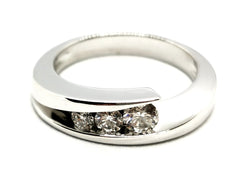 Bague Trilogie Or blanc Diamant - Castafiore