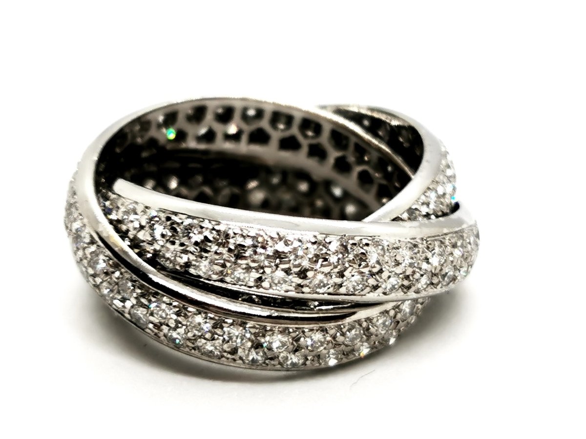 Bague Trilogie Or blanc Diamant - Castafiore