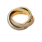 Bague "Trinity" CARTIER 3 ors, diamants - Castafiore