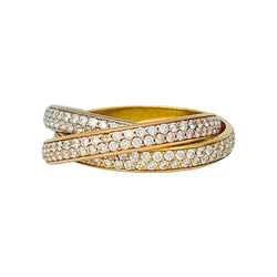 Bague "Trinity" CARTIER 3 ors, diamants - Castafiore