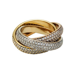 Bague "Trinity" CARTIER 3 ors, diamants - Castafiore