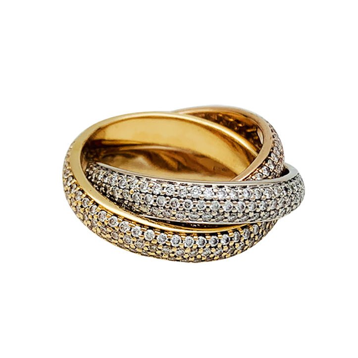 Bague "Trinity" CARTIER 3 ors, diamants - Castafiore