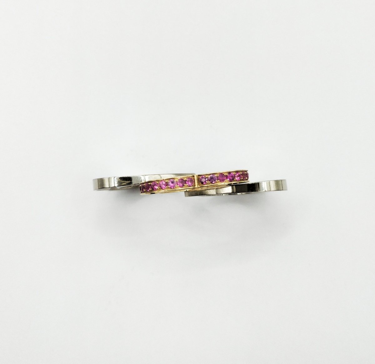 Bague triple cœur en ors de couleurs - Castafiore