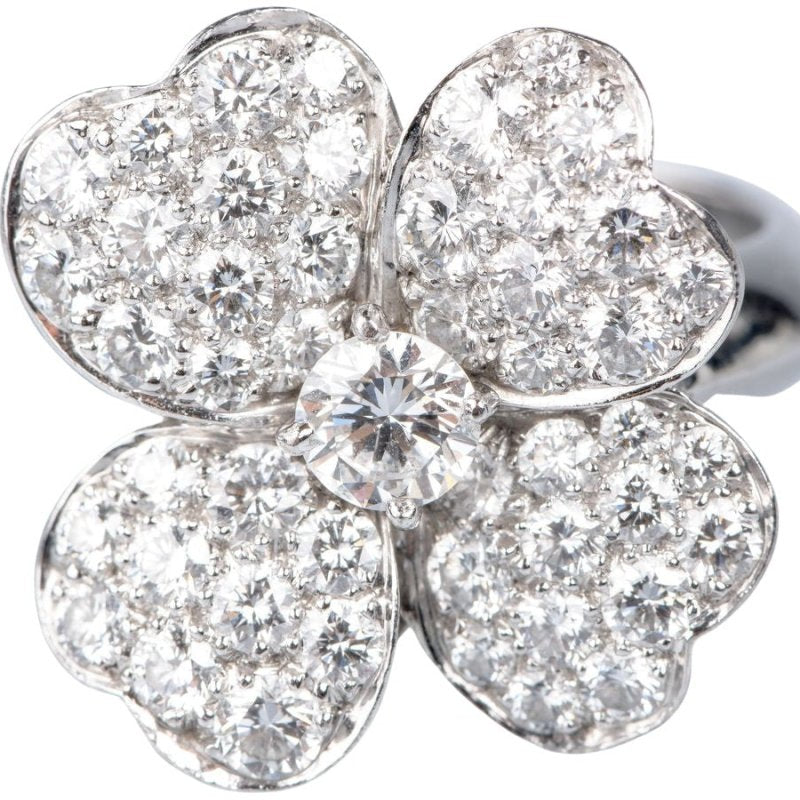 Bague VAN CLEEF & ARPELS "Cosmos" en or blanc ornée de 53 diamants - Castafiore