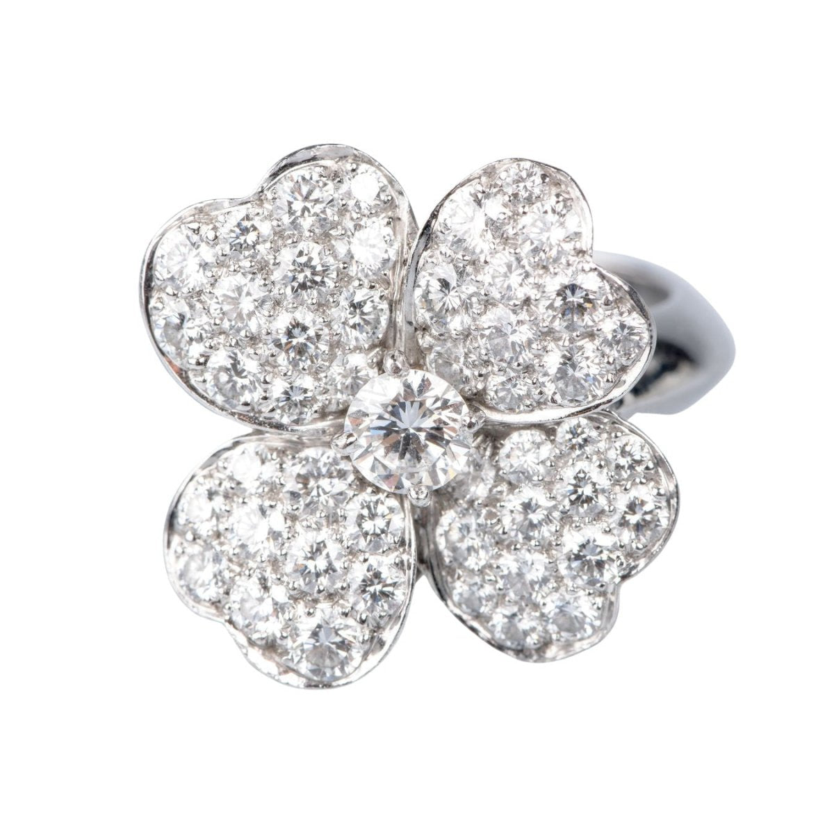 Bague VAN CLEEF & ARPELS "Cosmos" en or blanc ornée de 53 diamants - Castafiore