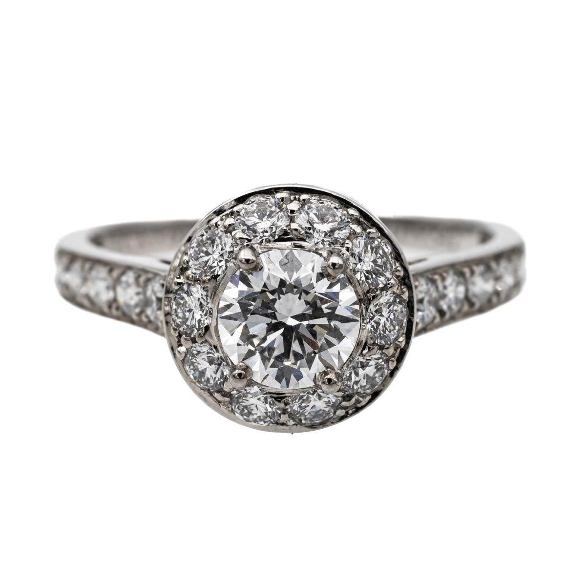 Van Cleef Arpels Solitaire Platinum Diamond Ring Castafiore