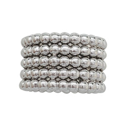 Bague VAN CLEEF & ARPELS "Perlée" en or blanc - Castafiore