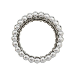 Bague VAN CLEEF & ARPELS "Perlée" en or blanc - Castafiore