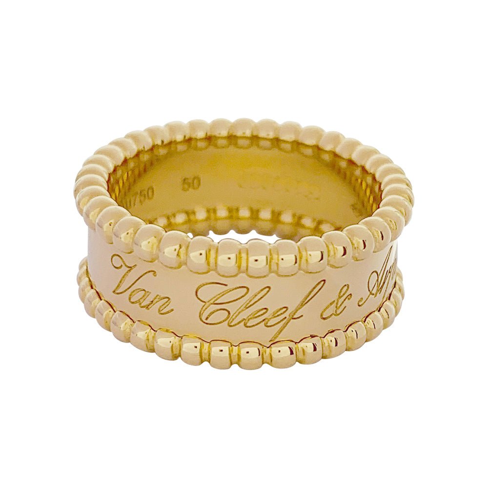 Bague Van Cleef & Arpels, "Perlée signature", or jaune - Castafiore