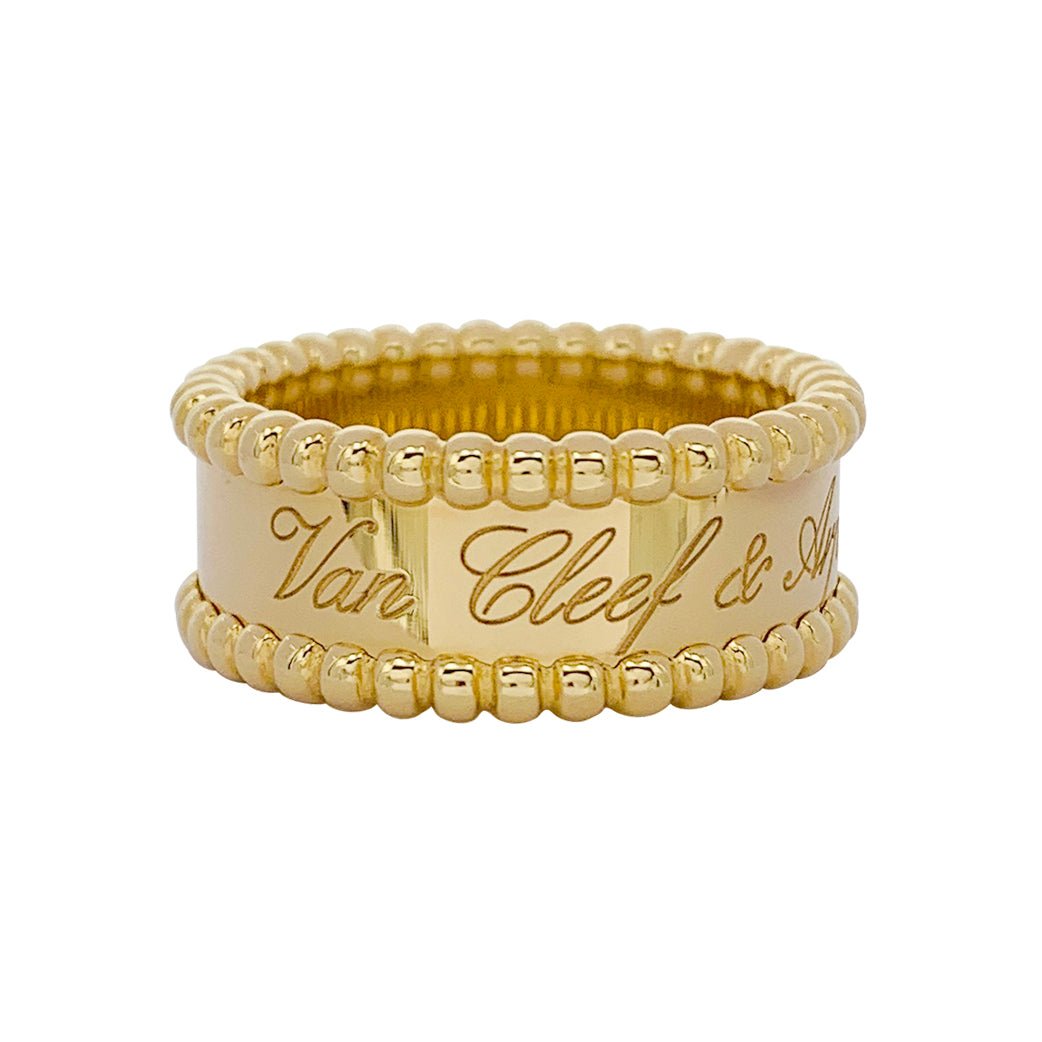 Bague Van Cleef & Arpels, "Perlée signature", or jaune - Castafiore