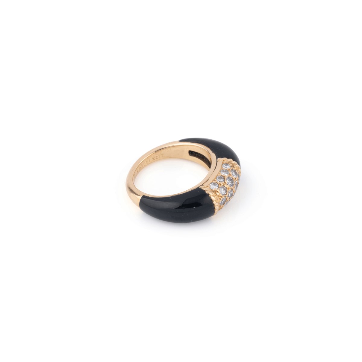 Bague VAN CLEEF & ARPELS "Philippine" en onyx, or jaune et diamants - Castafiore