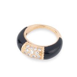 Bague VAN CLEEF & ARPELS "Philippine" en onyx, or jaune et diamants - Castafiore