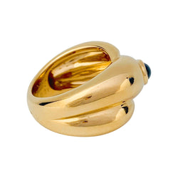 Bague vintage CARTIER, "Colisée", or jaune, saphir - Castafiore