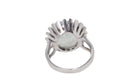 Bague vintage en or blanc et aigue marine - Castafiore