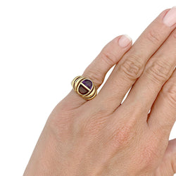 Bague vintage or jaune, citrine, améthyste - Castafiore