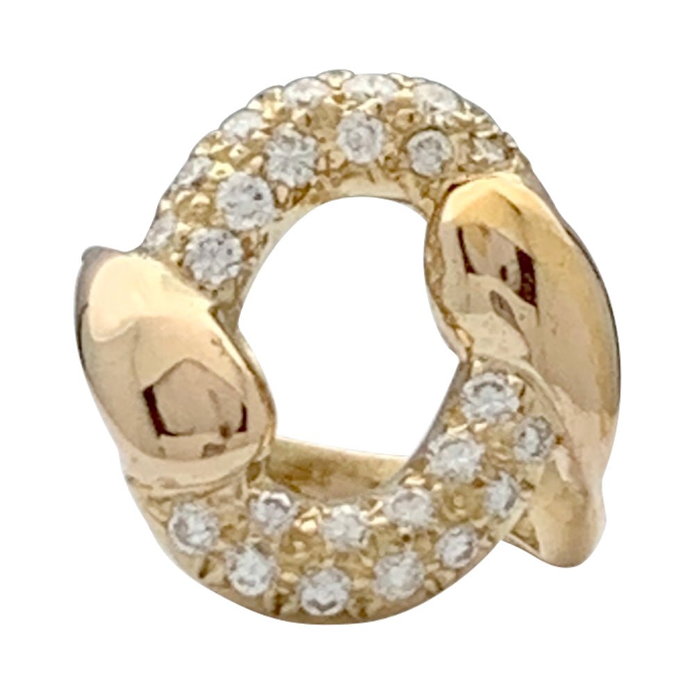 Bague vintage or jaune et diamants - Castafiore