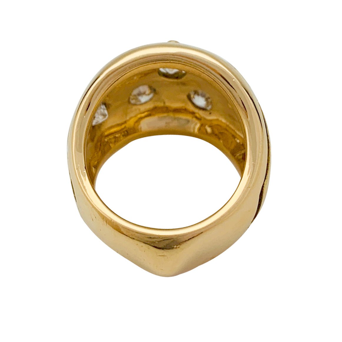 Bague vintage or jaune et diamants - Castafiore