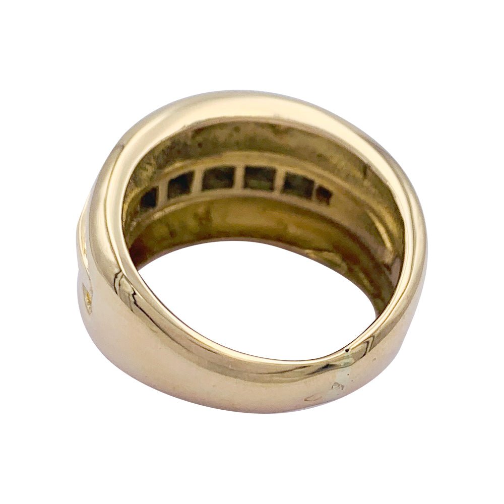 Bague vintage or jaune et diamants - Castafiore