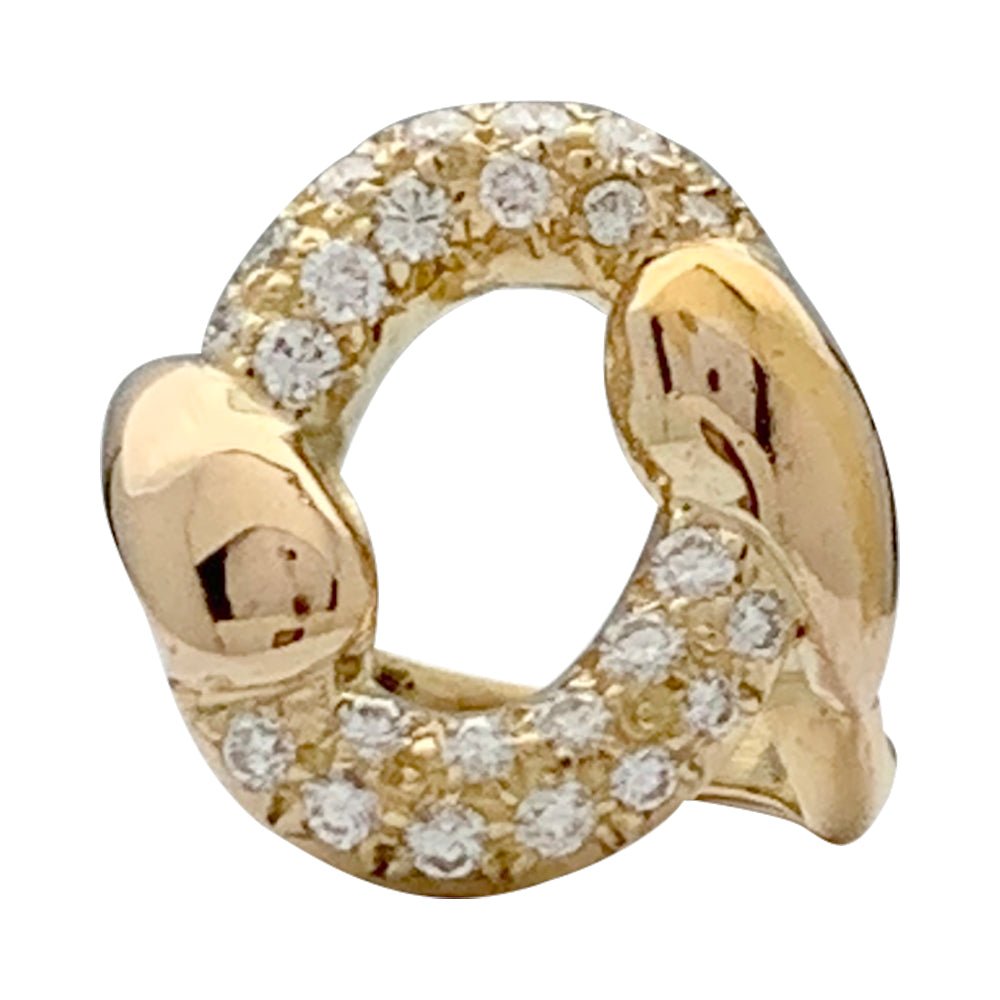 Bague vintage or jaune et diamants - Castafiore