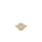 Bague vintage ovale en or pavée de diamants - Castafiore