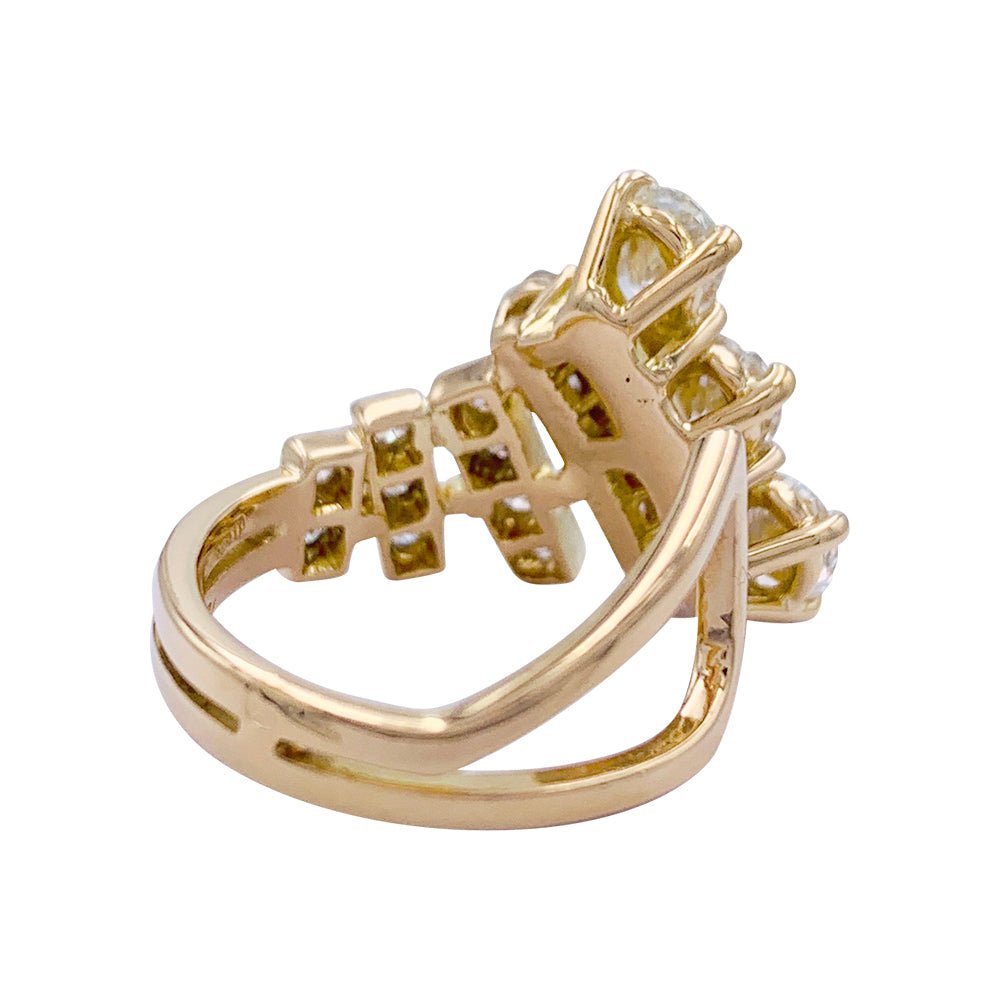 Bague vintage Repossi, or jaune, diamants - Castafiore