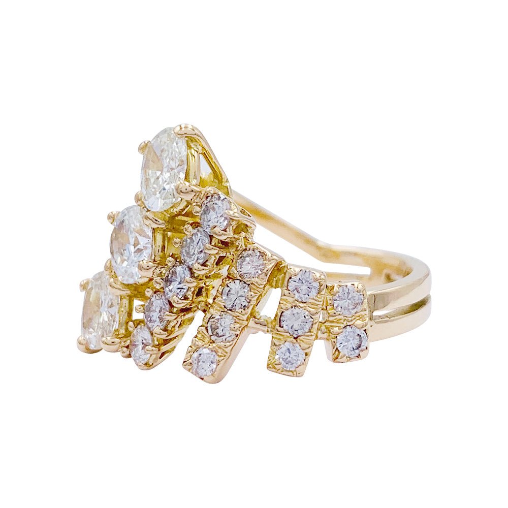 Bague vintage Repossi, or jaune, diamants - Castafiore
