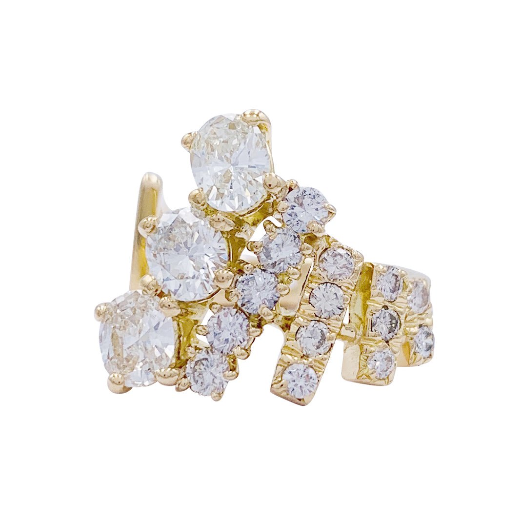 Bague vintage Repossi, or jaune, diamants - Castafiore