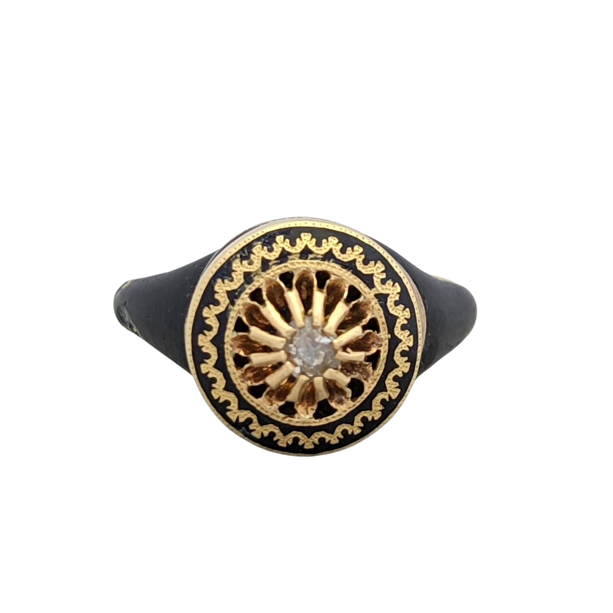 Bague XIXème en or jaune et diamant - Castafiore