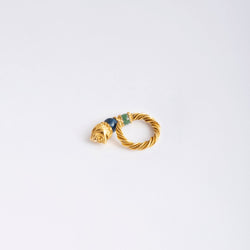 Bague ZOLOTAS en or jaune "lion" - Castafiore