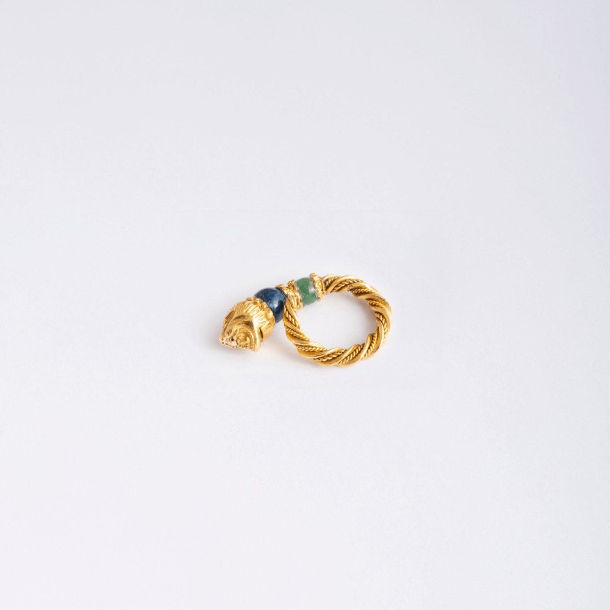 Bague ZOLOTAS en or jaune "lion" - Castafiore