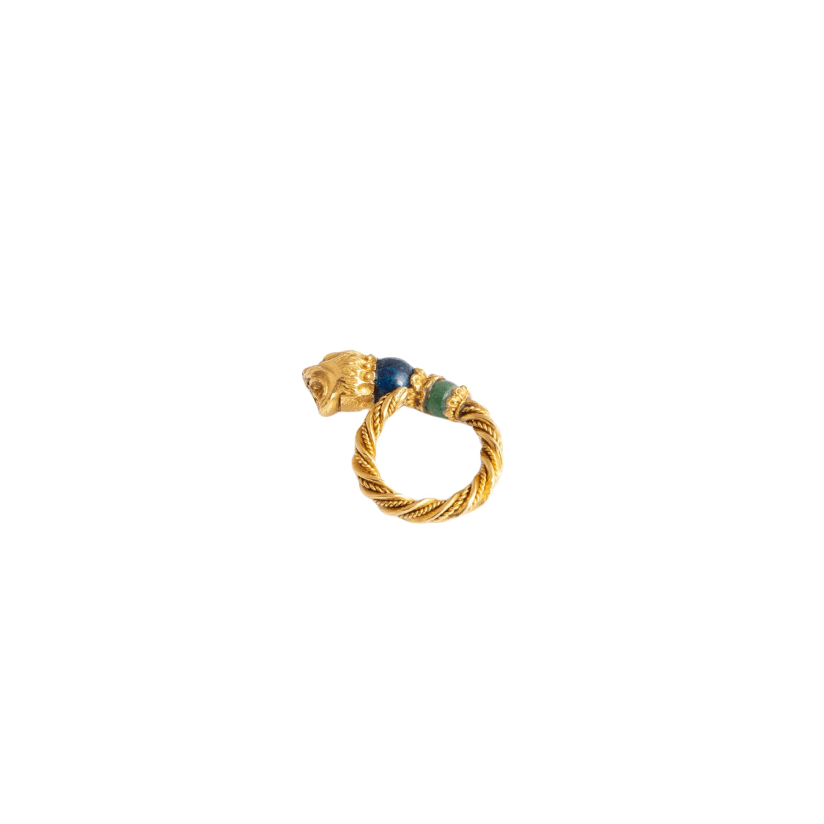 Bague ZOLOTAS en or jaune "lion" - Castafiore