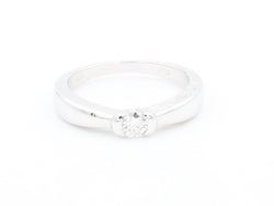 Balmain Bague Solitaire Or blanc Diamant - Castafiore