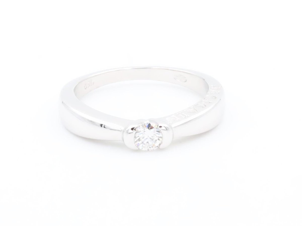 Balmain Bague Solitaire Or blanc Diamant - Castafiore
