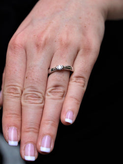 Balmain Bague Solitaire Or blanc Diamant - Castafiore