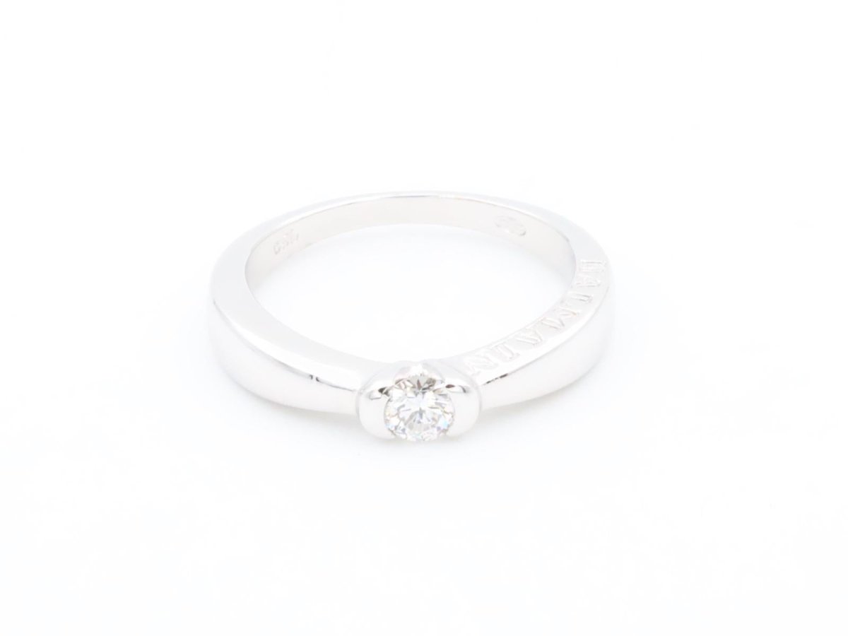 Balmain Bague Solitaire Or blanc Diamant - Castafiore