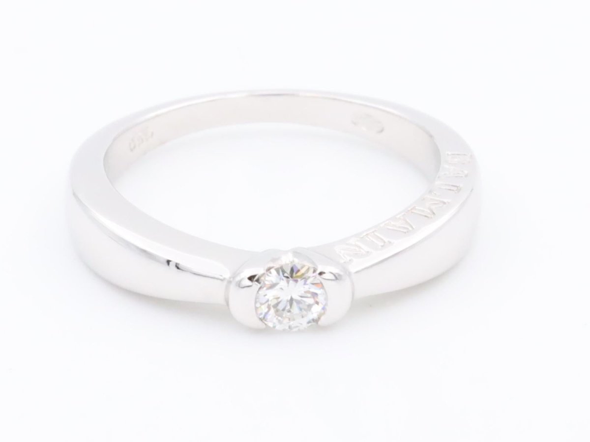 Balmain Bague Solitaire Or blanc Diamant - Castafiore