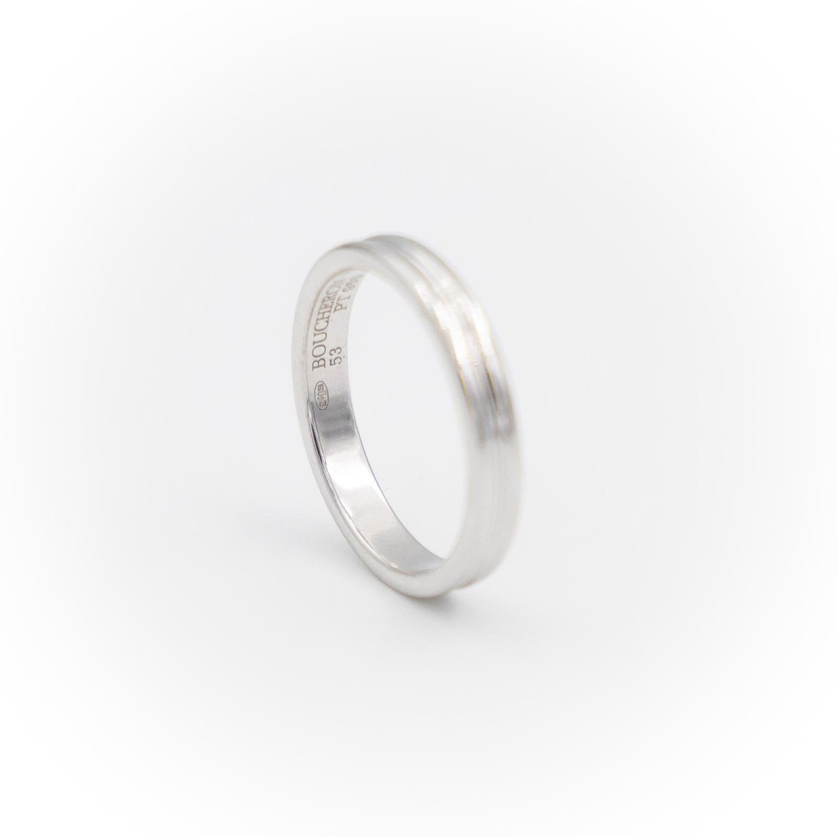 Boucheron Bague Alliance Godron Platine - Castafiore