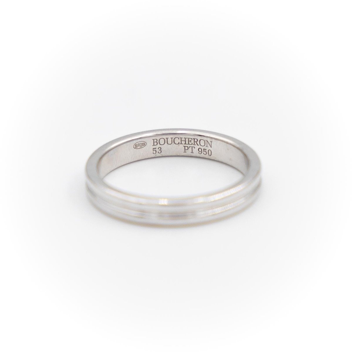 Boucheron Bague Alliance Godron Platine - Castafiore