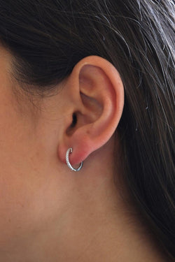 Boucles de boucles d'oreilles pendantes en or blanc, citrine et diamants - Castafiore