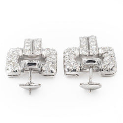 Boucles d'oreilles Alpa art déco en platine, or blanc et diamants - Castafiore