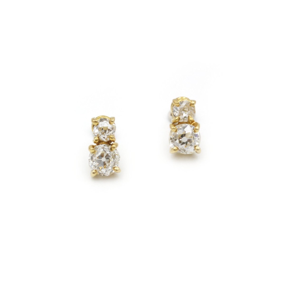 Boucles d'oreilles Alpa en or jaune et diamants - Castafiore