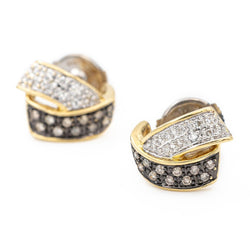 Boucles d'oreilles Alpa en or jaune et diamants - Castafiore