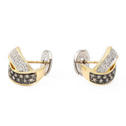 Boucles d'oreilles Alpa en or jaune et diamants - Castafiore