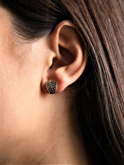 Boucles d'oreilles Alpa en or jaune et diamants - Castafiore