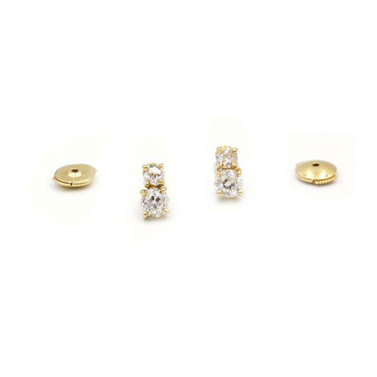 Boucles d'oreilles Alpa en or jaune et diamants - Castafiore