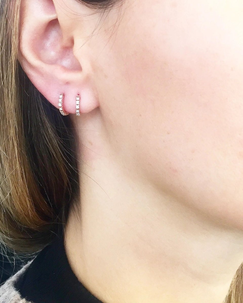 Boucles d'oreilles bébé en or et diamant - Castafiore